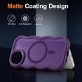 thumbnail image 3 of Funda magnética para iPhone 14 y iPhone 13, compatible con MagSafe, diseño de marco ondulado transparente 2025, borde suave, bonita funda protectora mate transparente a prueba de golpes, 3 of 6