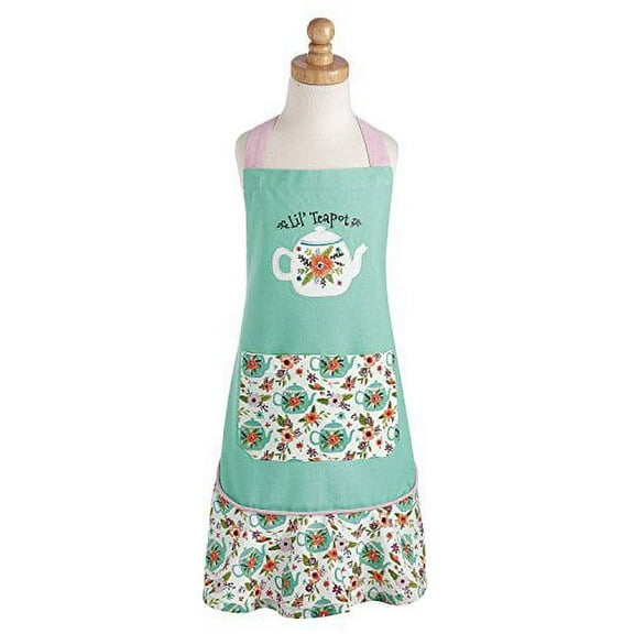 Design Imports Lil Teapot Childrens Floral Apron