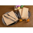 thumbnail image 6 of Native Fab Gingham Check Fabric Cotton Cloth Napkins Reusable 16x16 Set of 4 - Mustard Yellow, 6 of 6