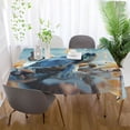 thumbnail image 6 of Ryvnso Turtle Butterfly Floral on Water Rectangle Table Cloth Tablecover Dinning Tablecloth 54"x54", 6 of 8