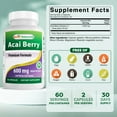 thumbnail image 2 of Best Naturals Acai Berry 600 mg 60 Capsules, 2 of 7