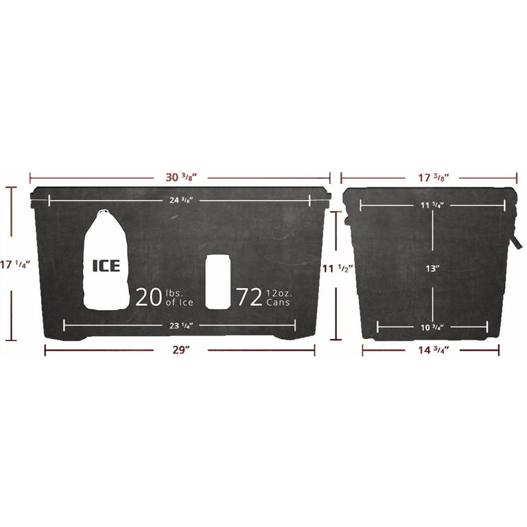 Grizzly Coolers Marine Chest Cooler,Hard 4400019