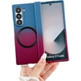 thumbnail image 7 of Magnetic Case for Samsung Galaxy Z Fold 5 Case Hinge Protection & Luxury Gradient Desgin, [Compatible with MagSafe] Full Body Anti-Scratch Slim Soft Rubber Shockproof Case, Blue&Pink, 7 of 7