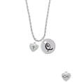 thumbnail image 2 of Delight Jewelry Silvertone Small Heart with Cross & Fish with Crystal Silvertone Script Initial Disc - Q - Charm Necklace, 20"+3", 2 of 4