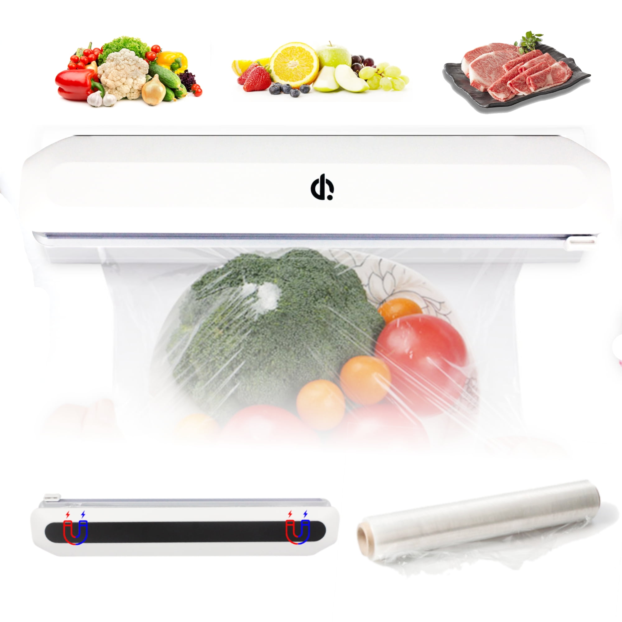 Plastic Food Wrap Cutter, Food Freshness Wrap Dispenser Slide Cutter