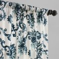 thumbnail image 4 of Indonesian Blue Printed Cotton Twill Curtain (1 Panel), Indonesian Blue, 50W X 120L, 4 of 6
