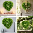 thumbnail image 6 of JEWLALO 16" Valentine Boxwood Heart Wreath, Artificial Heart Shaped Boxwood Wreath for Front Door, Valentine's Day Gift, Wall Window Wedding Indoor Outdoor Decors, 6 of 7