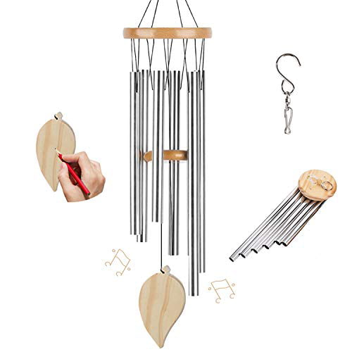 29'' 6 Metal Tubes Wind Chimes Window Chime Home Garden Decor With Hanging Hook