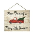 thumbnail image 4 of JennyGems Red Truck Christmas Sign | Have Yourself A Merry Little Christmas | Christmas Decor | Made in USA Wood Sign, Home Accent, 4 of 11