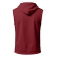 thumbnail image 6 of LWavelet Hooded Tank Tops for Men Loose Fit Breathable Sleeveless Shirts Casual Athletic Running Tops with Hat, 6 of 7