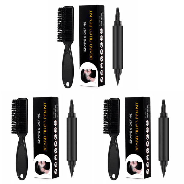 Lápiz Peluquero Doble Cabeza Herramienta para Colorear Hombres (juego Marrón)