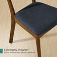 thumbnail image 6 of Best Choice Products 2-Piece Mid-Century Modern Wood & Upholstered Dining Chair Set - Walnut/Navy Blue, 6 of 7