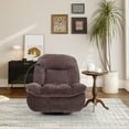 thumbnail image 2 of Boyel Living 360° Swivel Recliner Chair with Phone Holder, Brown, 2 of 11