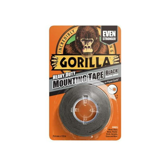 Gorilla Glue - Gorilla Heavy-Duty Mounting Tape 25.4mm x 1.52m Black