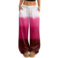 thumbnail image 3 of Hearthz Pajamas for Women Pants Drawstring Wide Leg Gradient Womens Lounge Pants Baggy Soft Comfy Lightweight Womens Sleep Pants, 3 of 7