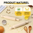 thumbnail image 4 of Wooden Mini Rolling Pin 6 Inches Long Kitchen Baking Rolling Pin Small Wood Dough Roller for Children Fondant Pasta, 4 of 7
