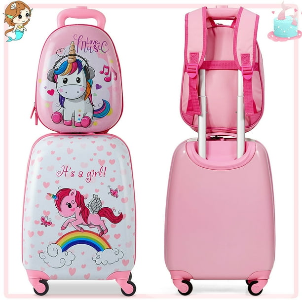Free Shipping! Costway 2 Pcs Kids Luggage Set 12” Backpack & 16 Free Shipping! Costway 2 Pcs Kids Luggage Set 12” Backpack & 16