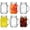 Clear, variant on Mason Jar Drinking Glasses with Handle,6 Pack Colored Mason Jars Cups with Handle,16 oz Glass Mugs for Iced Coffee,Cold Beverages