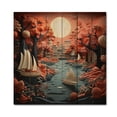 thumbnail image 3 of Designart "Of Adventure Port Port wall art I" Port Landscape Print on Natural Pine Wood, 3 of 5