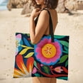 thumbnail image 5 of Cute Colorful Flower Picnic Blanket Waterproof Outdoor Beach Blanket Hand-held Pad Suitable for Travel, Camping, Beach, Family Gatherings, 5 of 8