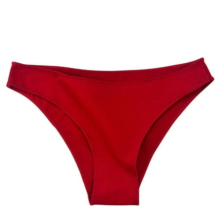 

UoCefik Breathable Thong Underwear Women Low Rise Solid Seamless Cotton Panties