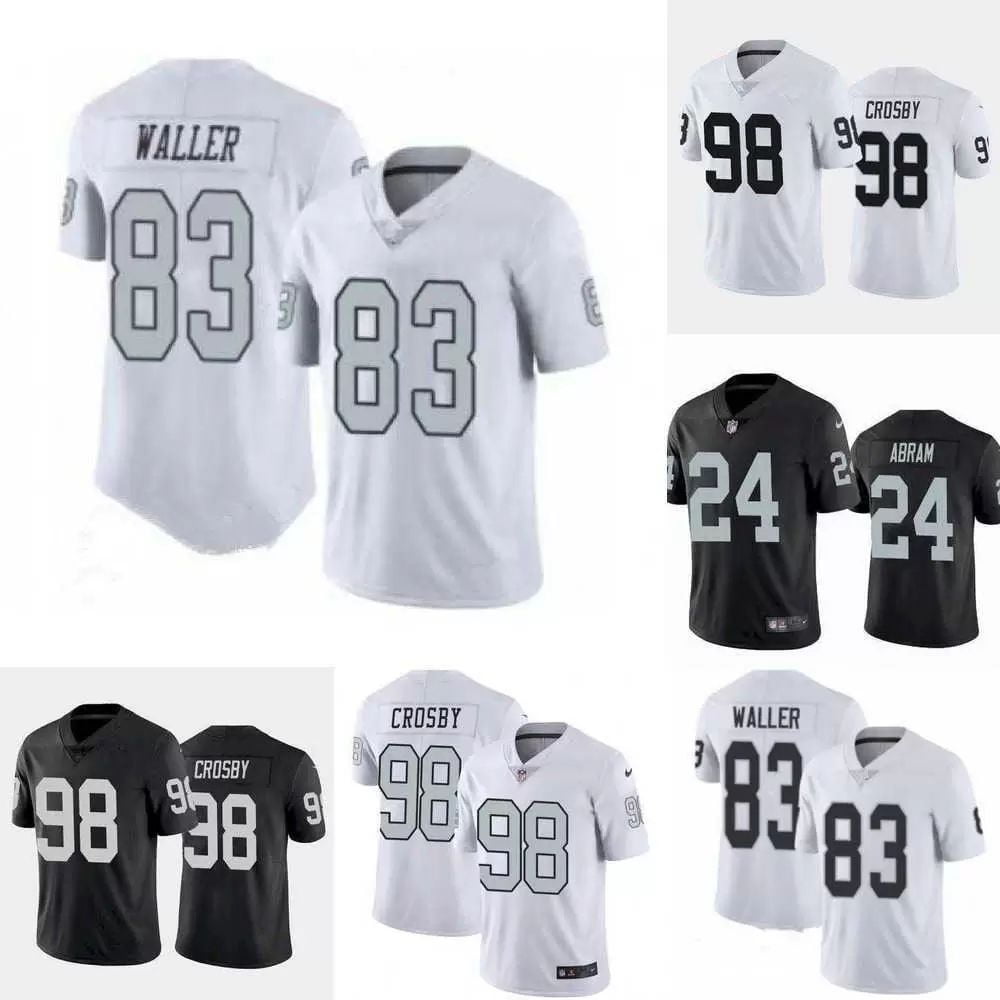 27I Jerseys de football hommes femme jeunesse Las Vegas''Raiders''Jersey 83  Darren Waller 28 Josh Jacobs 24 Johnathan Abram 98 Maxx Crosby 