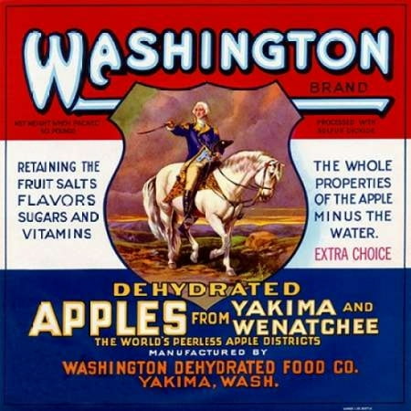 Washington Brand Dehydrated Apples Poster Print by (Best Way To Dehydrate Apples)