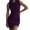 Dark Purple, variant on TSADFHJI Womens Skirts Mid Length Winter Women's Nightclub Dress with Tassels Knitted Tight Fitting Irregular Sleeveless Round Neck Wrapped Short Skirt S Black