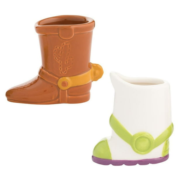 Vandor Disney Toy Story Woody Amp Buzz Boots Ceramic Mini Drinkware Set Of 2 New Walmart Com Walmart Com