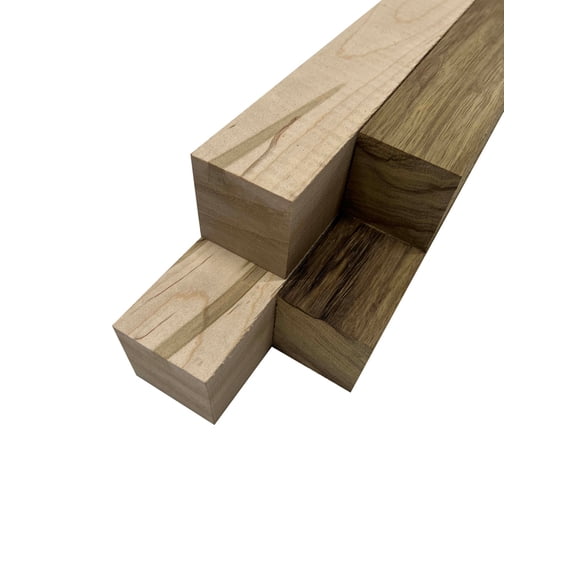 Turning Blanks Combo 2" x 2" (4 Piece ) - Ambrosia, Black Limba | Turning Wood