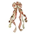 thumbnail image 1 of HEVIRGO Christmas Tree Top Decoration Snowflake Print Tear Resistant Workmanship Increase The Atmosphere Xmas Tree Ribbon Bow Pendant for Christmas, 1 of 10