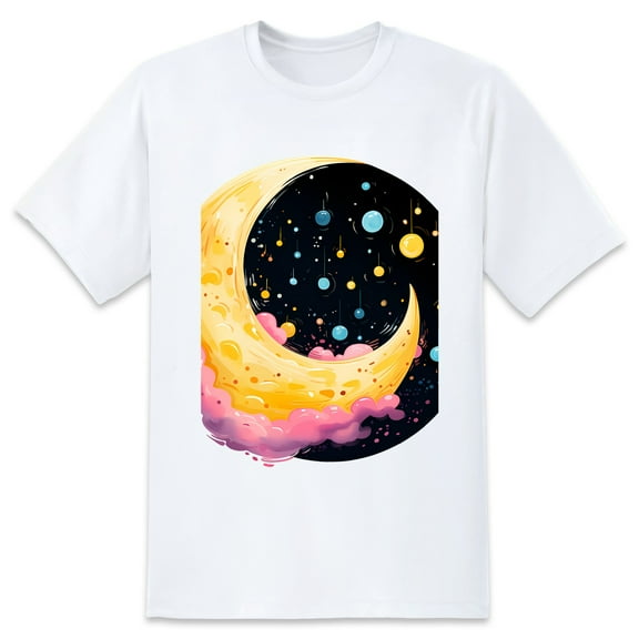 Men's Graphic TeeMoon (8) Letter Print T-Shirts Round Neck Short Sleeves Sizes XS-5XL Summer Daily Casual Tops