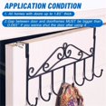 thumbnail image 5 of Tkrady lus -Coated Over The Door Hooks Pack of 1 â Heavy-Duty 7 Hooks for Hanging Towels, Coats, Bags, Jackets, Belts, Hats, Clothes - Ideal for Bathroom, Kitchen, Bedroom (Black), 5 of 6