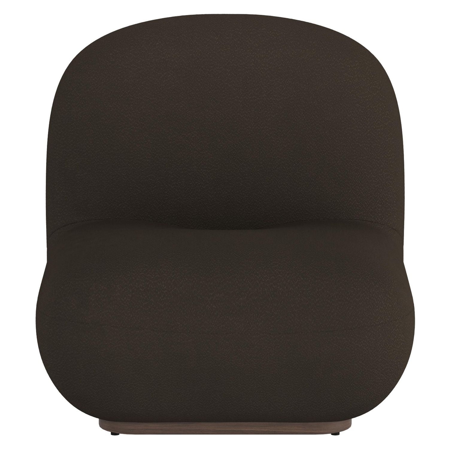Contemporary Boucle Fabric Accent Chair - Charcoal