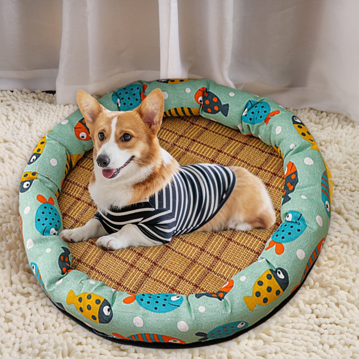 Summer Mat Kennel Cat Nest Cold Cushion Pet Supplies, Rattan Mat