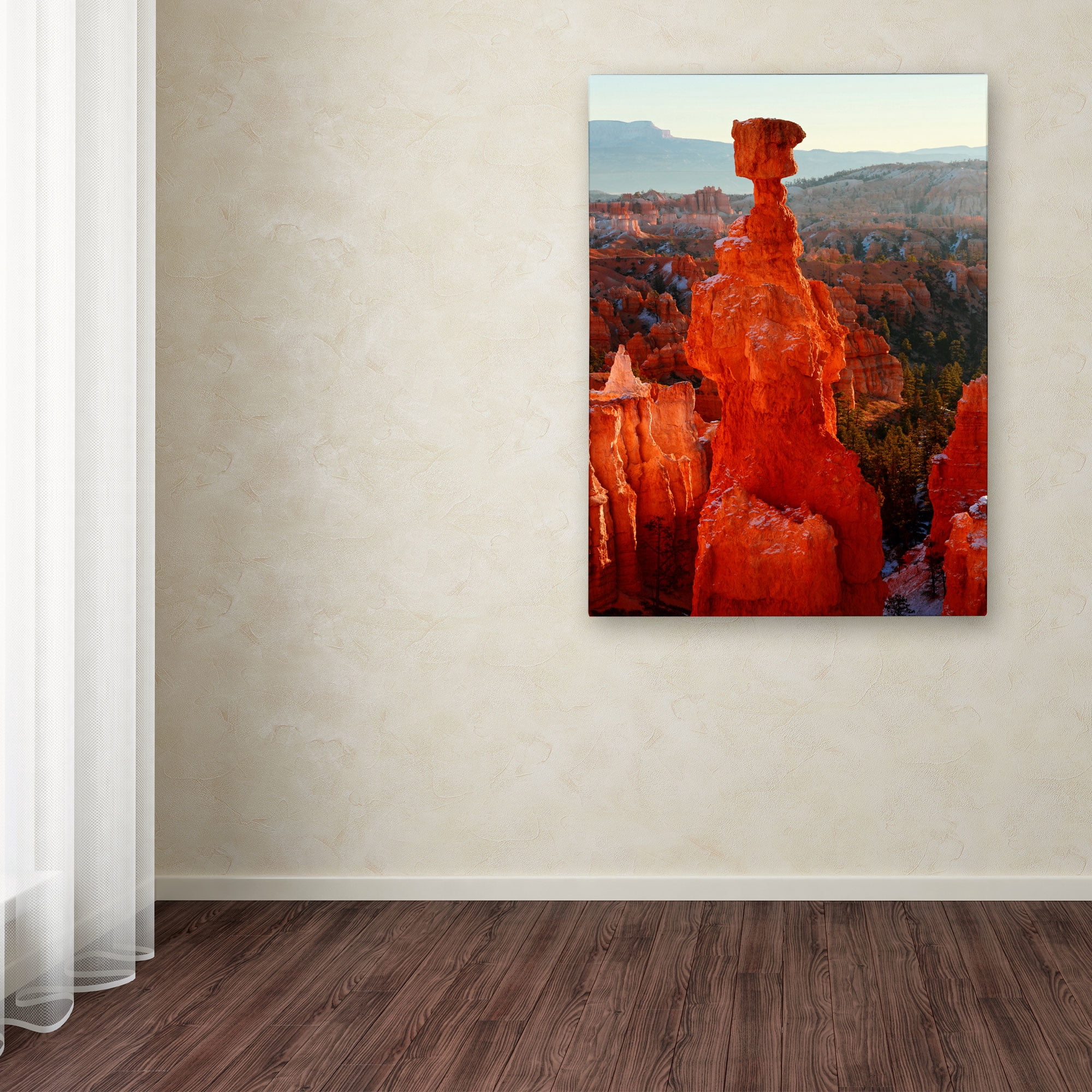 Trademark Fine Art "Bryce Canyon Thor's Hammer" Canvas Art by Pierre Leclerc