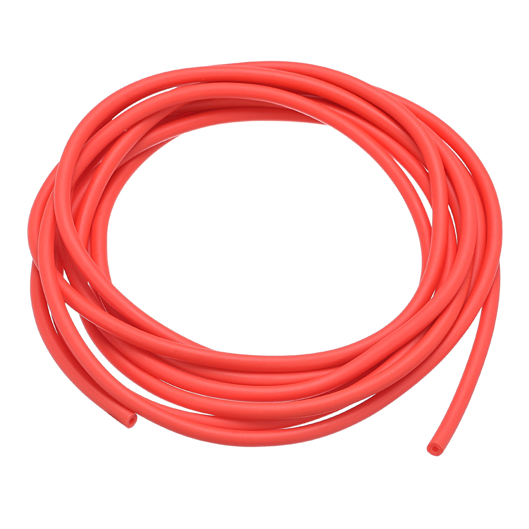 Uxcell Natural Latex Rubber Tubing 1.8mm ID 4.2mm OD 10ft Red Highly