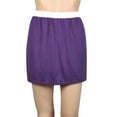 thumbnail image 2 of Vedolay Midi Skirt With Slit Women's Floral Print Layered Ruffle Hem Elastic High Waist Mini Short Skirt,Purple L, 2 of 3