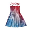 thumbnail image 2 of Bouanq 4th of july baby girl outfits Stripe Dress Independence Day Outfits Kids Patriotic Clothes July 4th Toddler Girls Stripe Dress 1- 6 Years, 2 of 7