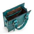 thumbnail image 6 of Wrangler Embossed Crossbody Bag for Women Top Handle Fringe Handbags and Western Mini Tote, Turquoise, 6 of 7
