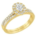 thumbnail image 3 of Unique Moments 1 ct Lab Grown Diamond Oval Bridal Set in 10K Yellow Gold, 3 of 5
