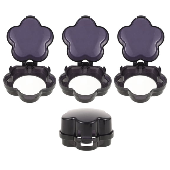 Pretyzoom 4Pcs Sleek Design Gas Stove Knob Covers Plastic Dark Blue Child Safety Protection Kitchen