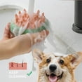 thumbnail image 3 of Mom's Best Cepillo de baño para mascotas, masajeador y cepillado, con dispensador de jabón y champú, exfoliante corporal de silicona suave, color verde menta., 3 of 9