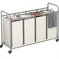 thumbnail image 5 of [Heavy Duty Laundry Sorter] 4-Bag Heavy Duty Laundry Basket Sorter - Rolling Lockable Wheels and Removable Bags Laundry Hamper Cart, 5 of 10
