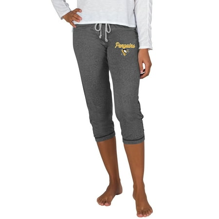 Women s Charcoal Pittsburgh Penguins Quest Knit Capri Pants
