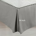 thumbnail image 4 of Unique Bargains Solid Pleated Ruffle Bed Skirt 14" Drop Queen Gray, 4 of 8