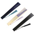 thumbnail image 1 of Folding Hand Fans Chinese Hand Held Folding Fans Wooden 37.5X21CM 3Pcs, 1 of 5