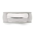 thumbnail image 4 of Sterling Silver 8mm Comfort Fit Half Round Milgrain Size 6.5 Band QCFM080, 4 of 5