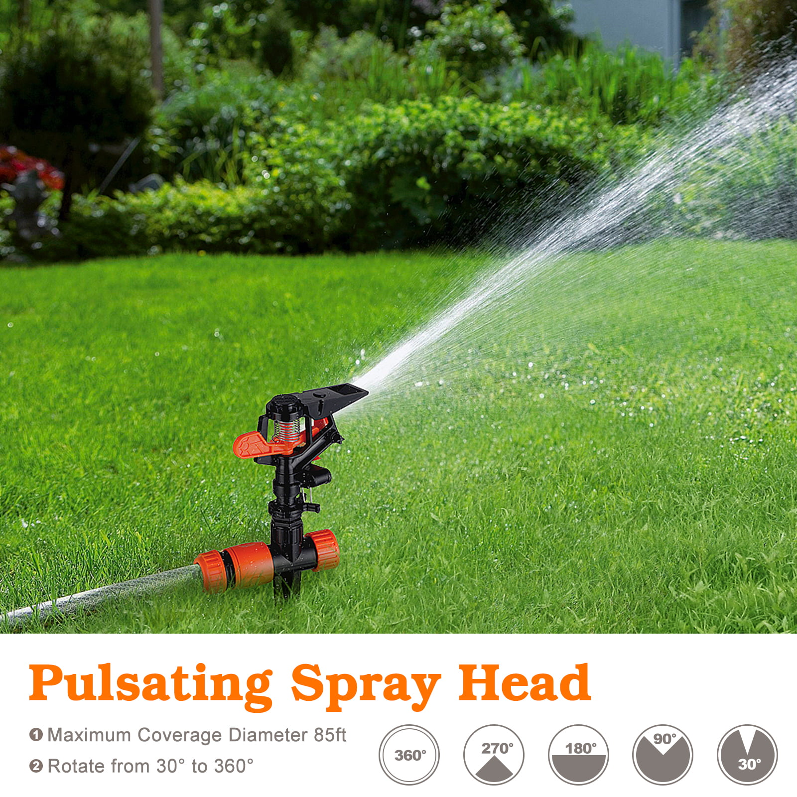 Details about   Turbine Sprinkler Lawn Garden Water Hose Impact Resistant Plastic Spike Head NEW 