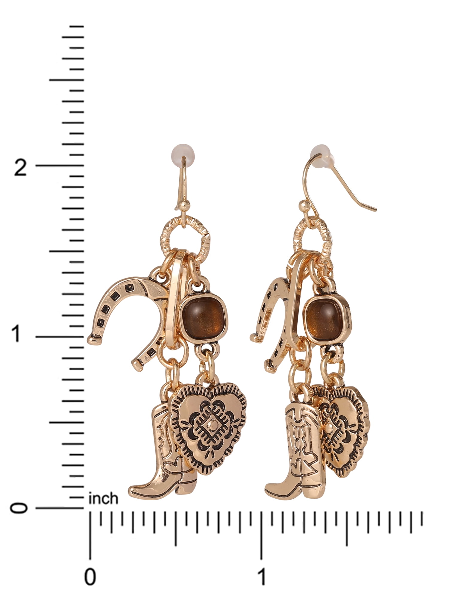 Jessica Simpson Women's Western Dangle Earrings with Gold-Tone Finish